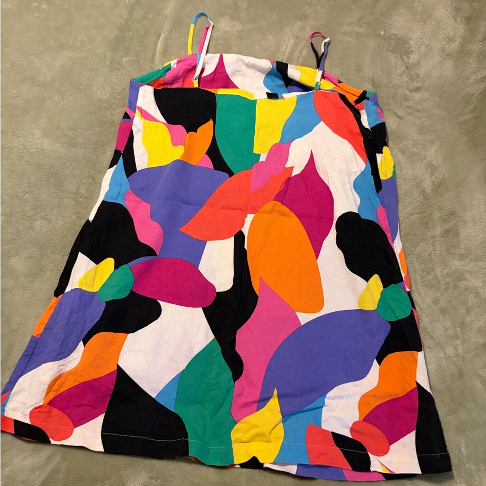 Multicolor linen Dress - Picture 2 of 3